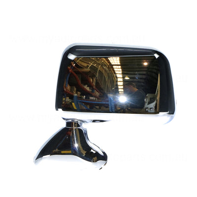 Chrome Door Mirror Door Mount Passenger Side Aftermarket Suits Toyota Hilux 80 Series 1988 to 1997