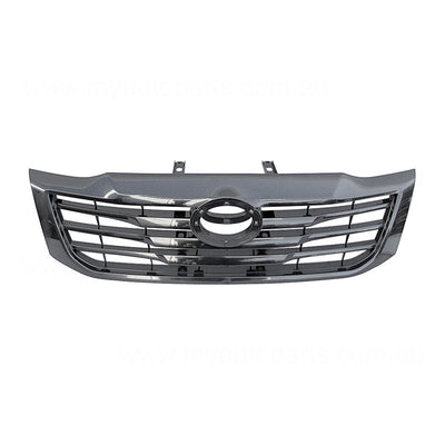 Grey Grille w/Chrome Surround Aftermarket suits Toyota Hilux SR5 7/2011 to 4/2015