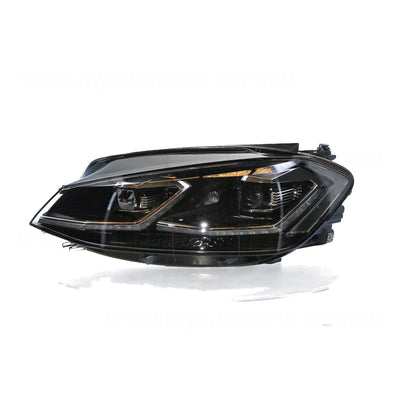 LED Head Lamp Passenger Side Genuine Suits Volkswagen Golf R MK 7 2017 On