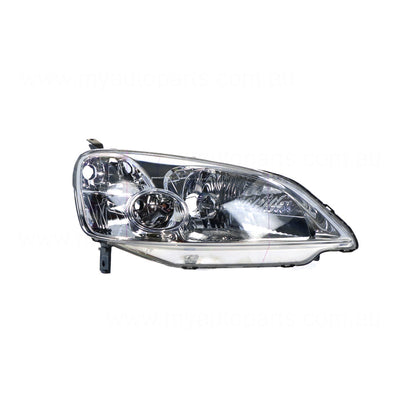 Head Lamp Drivers Side Genuine Suits Honda Civic ES 2003 to 2004