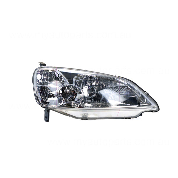 Head Lamp Drivers Side Genuine Suits Honda Civic ES 2003 to 2004