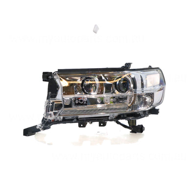 Bi-LED Head Lamp with Auto Levelling and DRL Passenger Side Genuine suits Toyota Landcruiser 200 Series VX/Sahara 9/2015 On