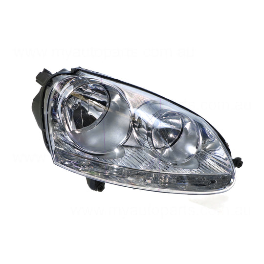 Chrome Head Lamp Drivers Side Certified suits Volkswagen Golf/Jetta 2004 to 2011