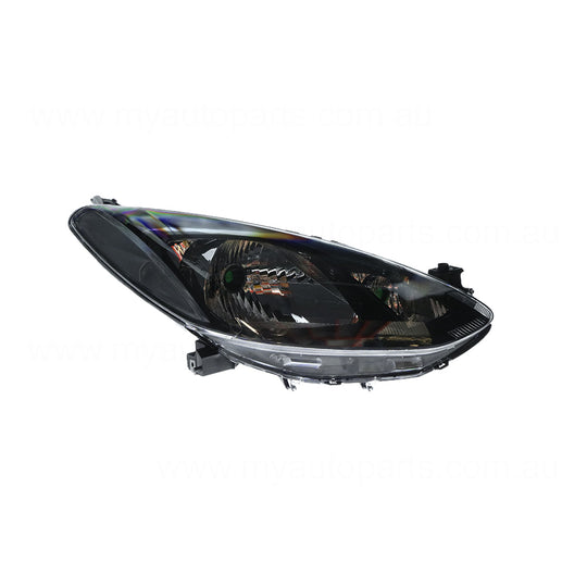 Halogen Manual Adjust Head Lamp Drivers Side Certified Suits Mazda 2 DE 2007 to 2014