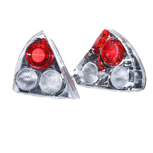 Chrome Tail Lamp Pair Aftermarket Suits Mitsubishi Lancer CE 6/1998 to 7/2003