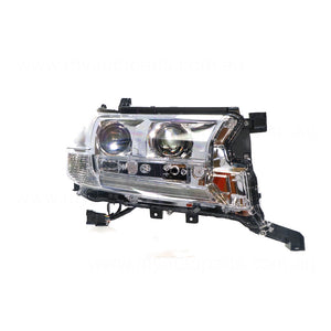 Bi-LED Head Lamp with Auto Levelling and DRL Driver Side OEM suits Toyota Landcruiser 200 Series VX/Sahara 9/2015 On