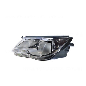 Halogen Electric Adjust Head Lamp Passenger Side OEM Suits Volkswagen Tiguan 5N 2008 to 2011