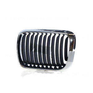Chrome/Black Grille Passenger Side Aftermarket Suits BMW 3 Series E36 1996 to 1998