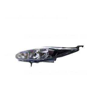 Black Head Lamp Passenger Side OEM Suits Ford Fiesta Ambiente/Trend WZ 2013 to 2020