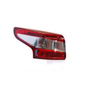 Black Red/Clear Tail Lamp Passenger Side Genuine Suits Nissan Qashqai J11 2014 to 2018
