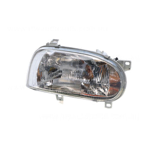 Head Lamp Drivers Side Certified Suits Volkswagen Golf MK 3 1994 to 1998
