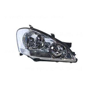 Halogen Manual Adjust Head Lamp Drivers Side OEM Suits Toyota Avensis Verso ACM20R 2001 to 2003