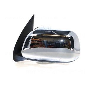 Chrome Door Mirror Manual Adjust Passenger Side Aftermarket suits Toyota Hilux 15/16/25/26 Series 2005 to 2015