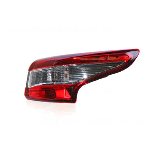 Black Red/Clear Tail Lamp Drivers Side OEM Suits Nissan Qashqai J11 2014 to 2018
