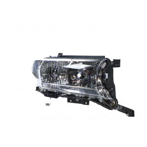 Halogen Head Lamp Drivers Side Genuine Suits Toyota Landcruiser GX VDJ200 2015 to 2021