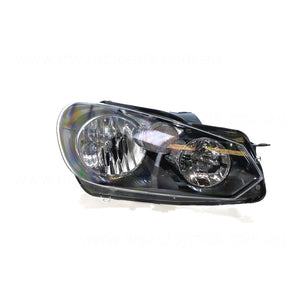 Halogen Head Lamp Drivers Side OEM Suits Volkswagen Golf MK 6 2009 to 2021