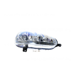 Chrome Head Lamp Drivers Side OES suits Volkswagen Golf/Jetta 2004 to 2011
