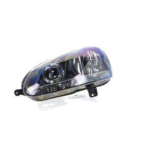 Black Head Lamp Passenger Side Genuine Suits Volkswagen Golf MK 5 2004 to 2009