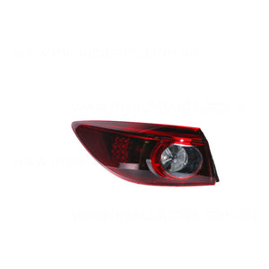 LED Tail Lamp Passenger Side Certified Suits Mazda 3 SP25 BM Sedan 11/2013 to 5/2016