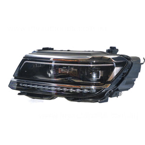 LED Head Lamp Passenger Side OEM Suits Volkswagen Tiguan ALLSPACE 2018 to 2021