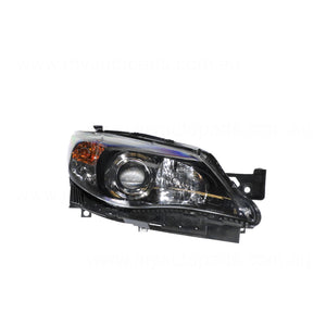 Black Head Lamp Drivers Side Genuine suits Subaru Impreza/WRX/STi 2007 to 2014