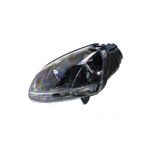 Black Head Lamp Passenger Side Certified Suits Volkswagen Golf MK 5 2004 to 2009