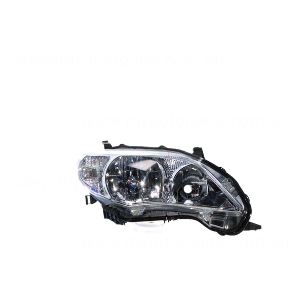 Halogen Electric Adjust Head Lamp Drivers Side OEM Suits Toyota Corolla ZRE152R 2010 to 2013