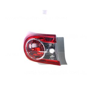 Tail Lamp Passenger Side Certified suits Toyota Corolla ZRE152R Sedan 4/2010 to 12/2013