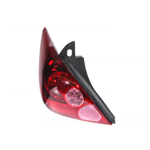 Tail Lamp Passenger Side Certified Suits Nissan Tiida C11 Hatch 2/2006 to 11/2009