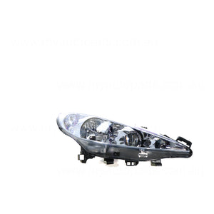 Head Lamp Drivers Side Certified Suits Peugeot 207 GT/GTI/XT/XE A7 2007 to 2012