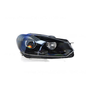 Xenon Black Head Lamp Drivers Side OEM Suits Volkswagen Golf R MK 6 6/2010 to 3/2013