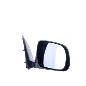 Black Door Mirror Manual Adjust Drivers Side Certified suits Toyota Hilux 15/16/25/26 Series Single Cab/Xtra Cab 4WD SR & SR5 2009 to 2015