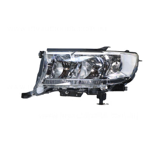 Halogen Head Lamp Passenger Side OEM Suits Toyota Landcruiser GX VDJ200 2015 to 2021