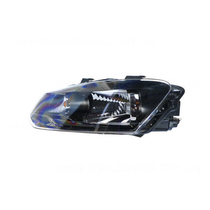 Halogen Head Lamp Passenger Side OES Suits Volkswagen Polo Trendline 6R 2010 to 2014