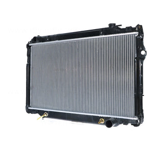 Radiator 38 / 42 mm Plastic Aluminium 425 x 720 x 48 mm Mauto 4.5 L 1FZ Aftermarket Suits Toyota Landcruiser FZJ80R/HDJ80R/HZJ80R 1990 to 1998