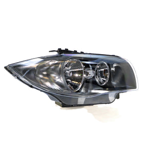 Halogen Black Head Lamp Drivers Side Certified suits BMW 1 Series 2007 to 2009