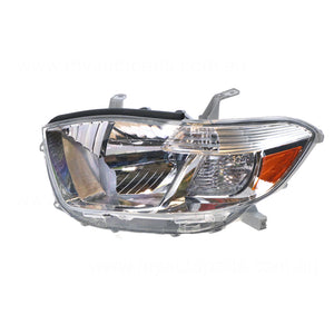 Halogen Head Lamp Passenger Side OEM Suits Toyota Kluger GSU40R/GSU45R KX-R 2007 to 2010
