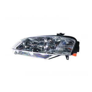 Chrome Halogen Head Lamp Passenger Side Certified Suits Ford Falcon Futura/Fairmont BA/BF 2002 to 2006