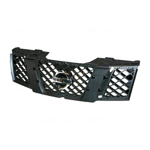 Grille Genuine, Paint to Suit, suits Nissan Navara D40 RX 5/2005 to 1/2010 (Spain Built)