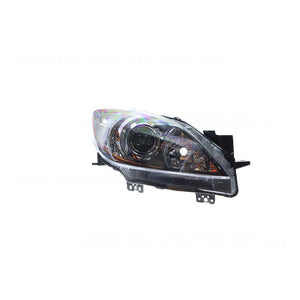 Halogen Manual Adjust Head Lamp Drivers Side Q-Part Certified suits Mazda 3 BL