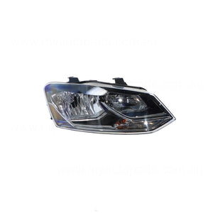Halogen Head Lamp Drivers Side Genuine Suits Volkswagen Polo 6R 2014 to 2018