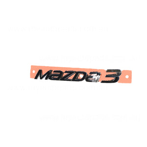 Boot lid Emblem "Mazda 3" OEM suits Mazda 3 Sedan 2013 to 2019