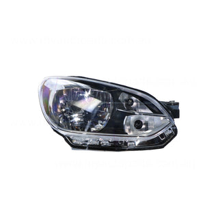 Halogen Electric Adjust Head Lamp Drivers Side Certified Suits Volkswagen Up AA 2012 to 2014
