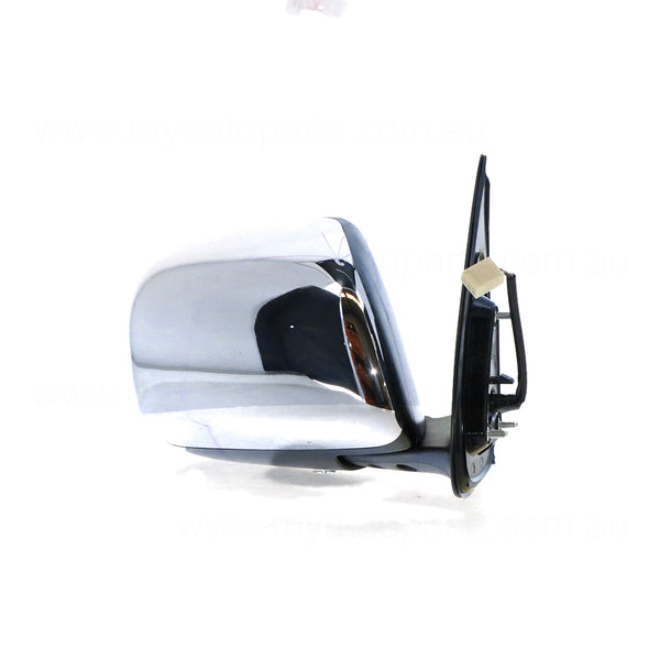 Chrome Door Mirror Electric Adjust Drivers Side OEM suits Toyota Hilux 15/16/25/26 Series SR & SR5 2005 to 2009