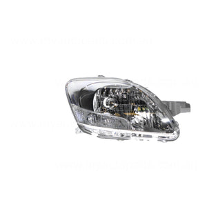 Halogen Manual Adjust Head Lamp Drivers Side Genuine Suits Toyota Yaris NCP93R 2006 to 2016