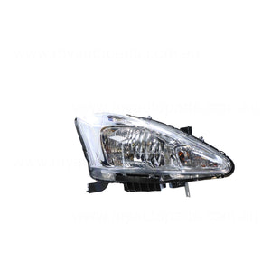 Halogen Manual Adjust Head Lamp Drivers Side Genuine Suits Nissan Pulsar C12 2013 to 2016
