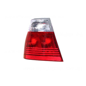 Tail Lamp Clear/Red Passenger Side Certified Suits BMW 3 Series E46 Sedan 9/1998 to 9/2001