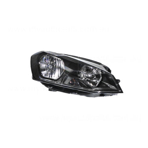 Halogen Manual Adjust Head Lamp Drivers Side OES Suits Volkswagen Golf MK 7 2013 to 2017