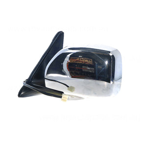 Chrome Door Mirror Electric Adjust Passenger Side Aftermarket Suits Toyota Landcruiser 100 SERIES 1998 to 2007