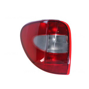 Black Red/Clear Tail Lamp Passenger Side Aftermarket Suits Chrysler Voyager RG 2004 to 2010